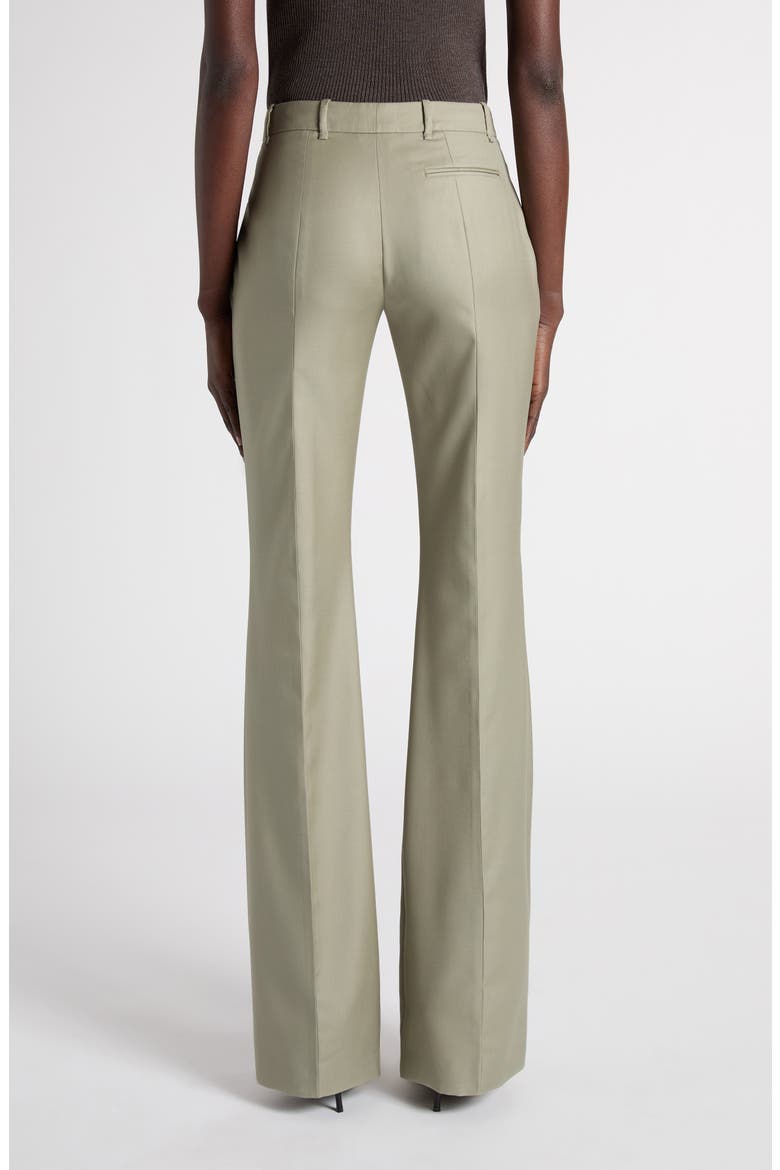 Narrow Bootcut Wool Trousers, Alternate, color, DARK GREEN BOTTLE