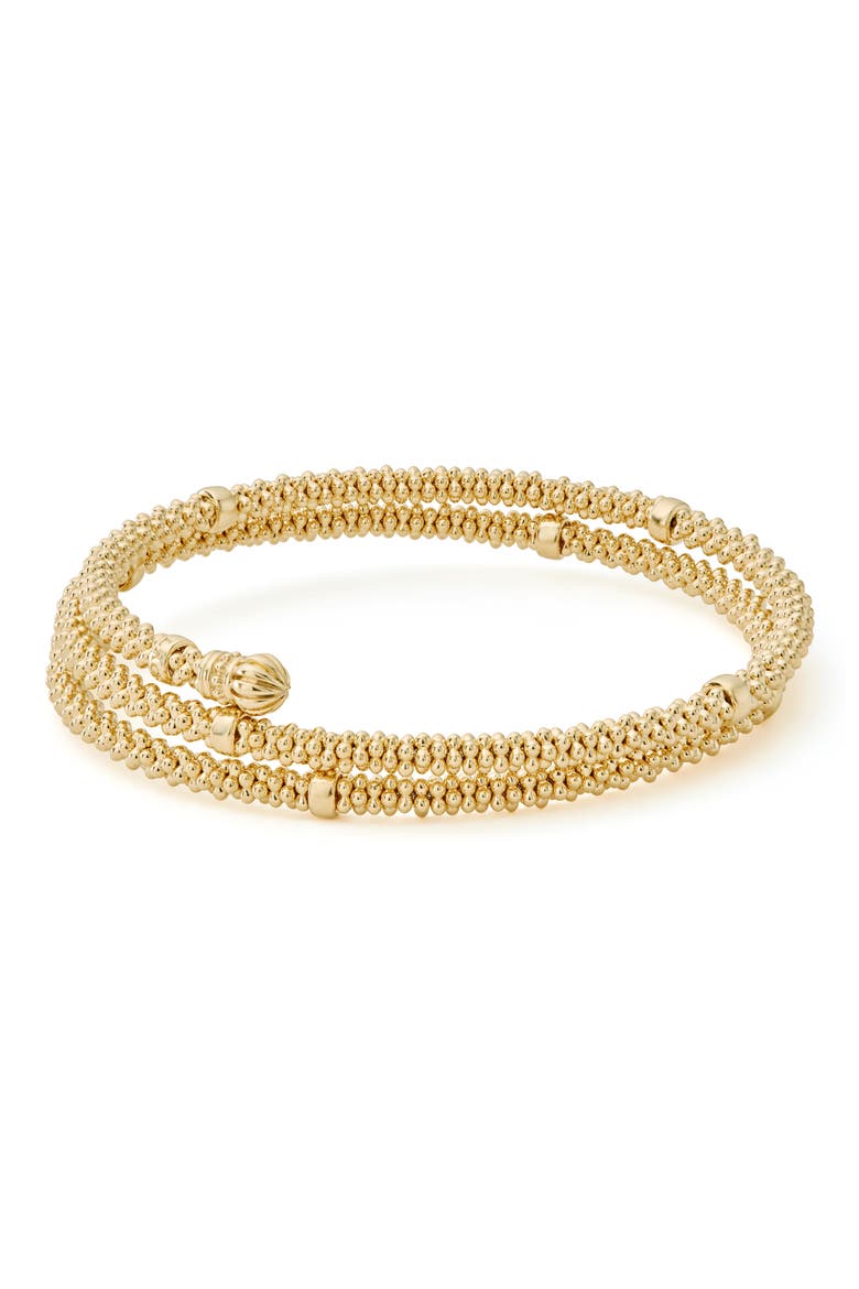 Caviar 18K Gold Coil Bracelet, Alternate, color, GOLD