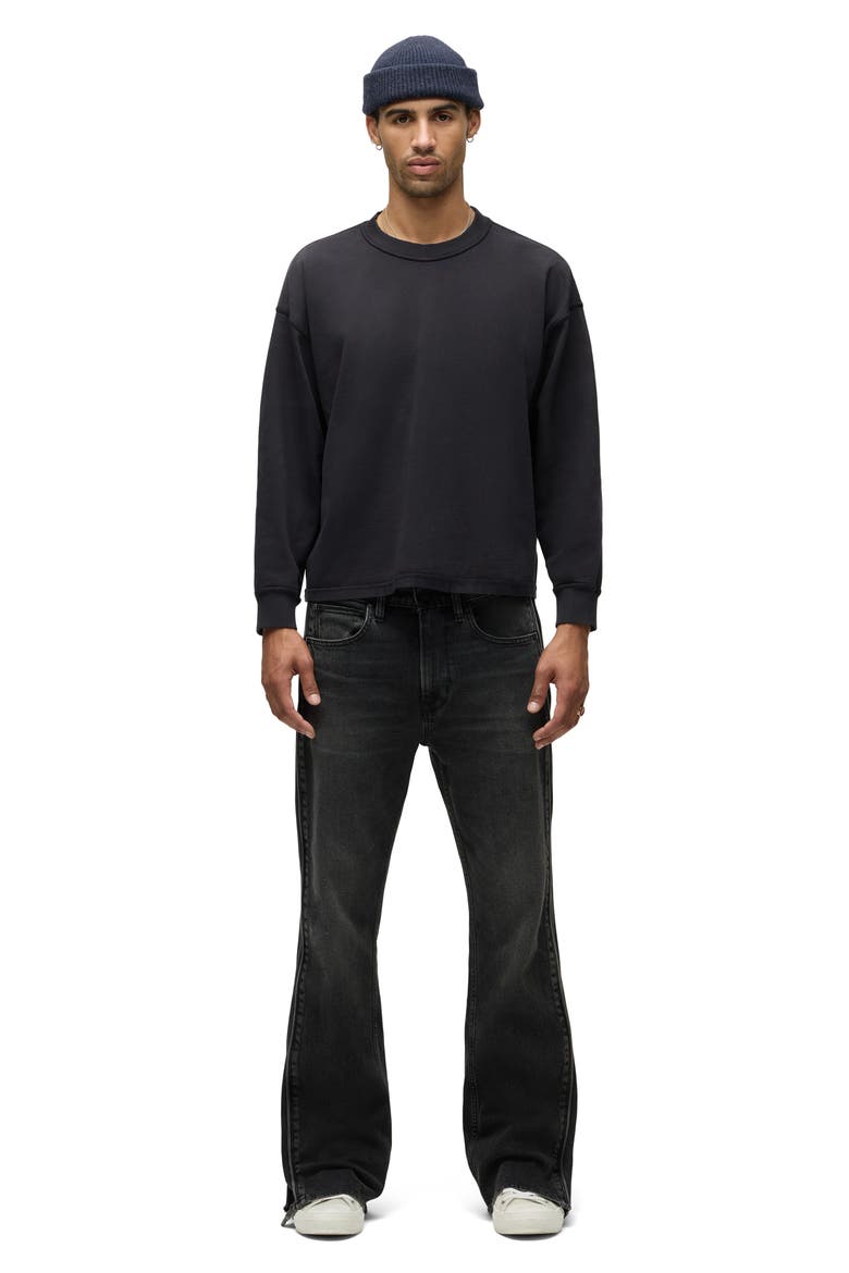Heavyweight Cotton Long Sleeve T-Shirt, Alternate, color, FOREST BLACK