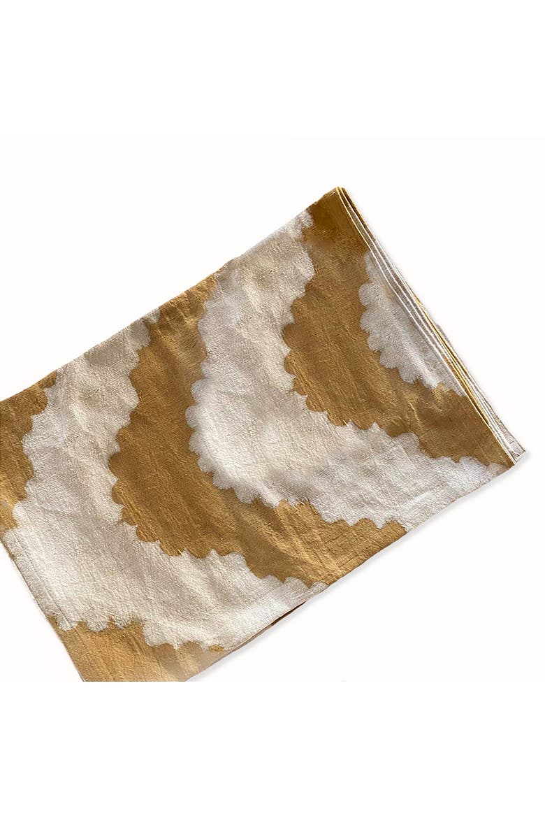 Hand-Printed Table Runner, Alternate, color, Gold