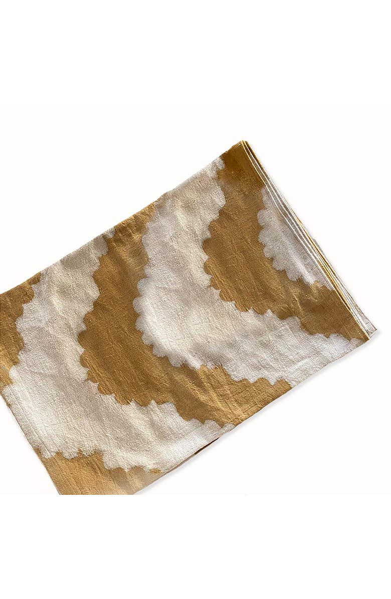 Ichcha Hand-Printed Table Runner, Alternate, color, Gold