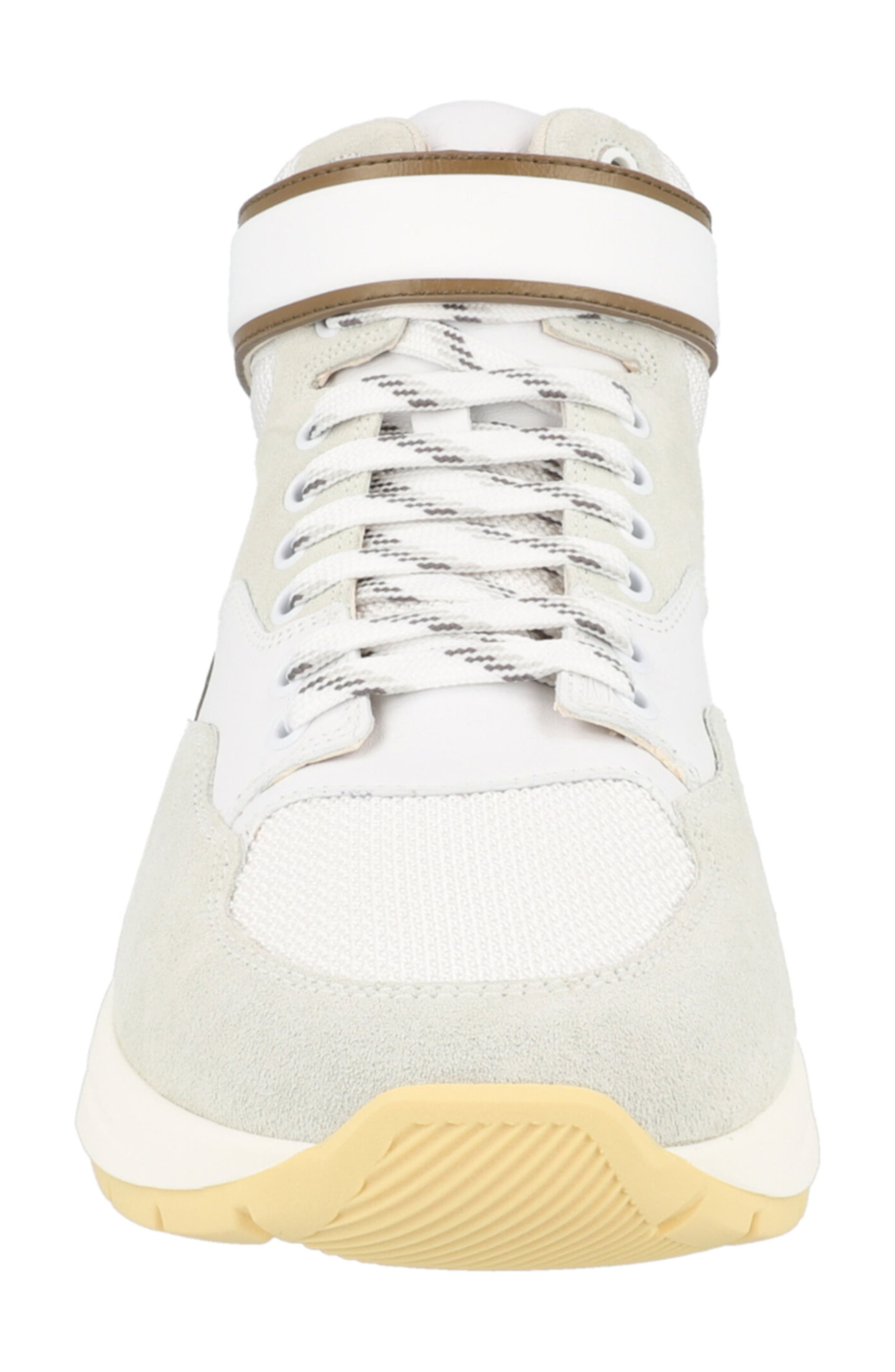 FERRAGAMO Cosma High Top Sneaker, Alternate, color, White