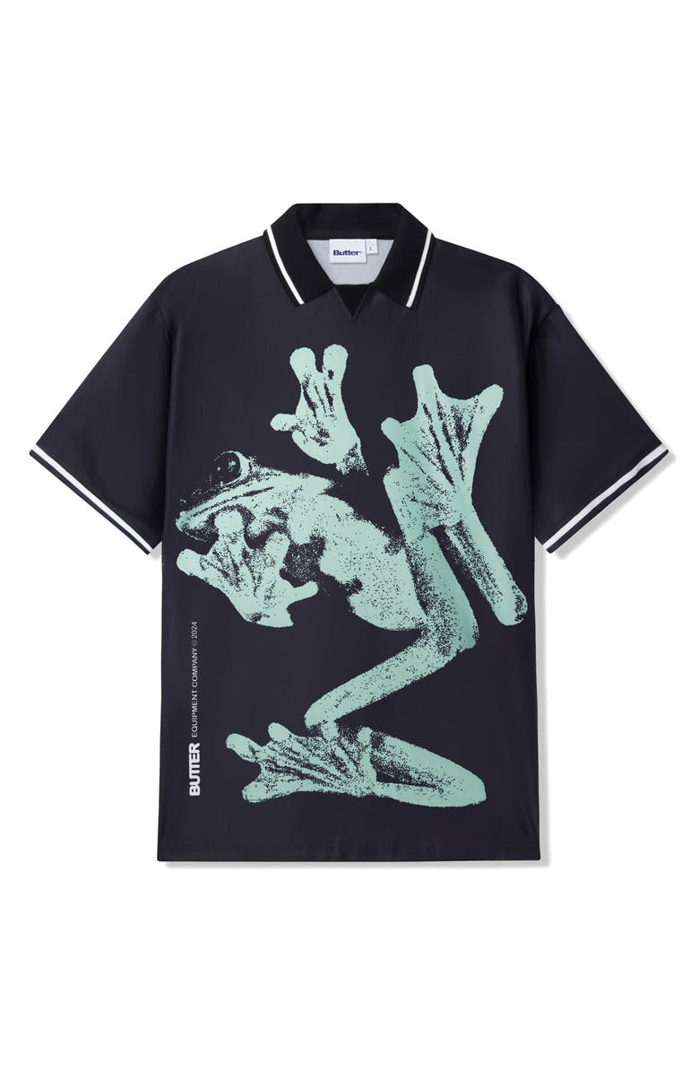 Butter Goods Amphibian Graphic Collared T-Shirt, Main, color,