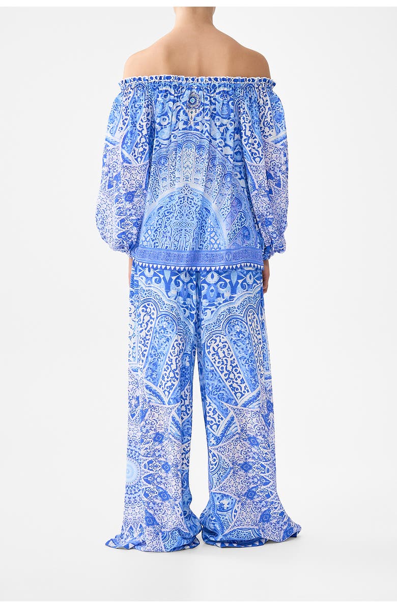 Camilla Tuck Front Pant, Alternate, color, The Bosphorous