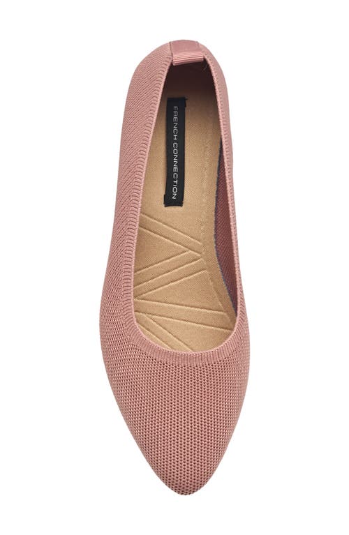 French Connection Caputo Pointed Toe Flat In Blush