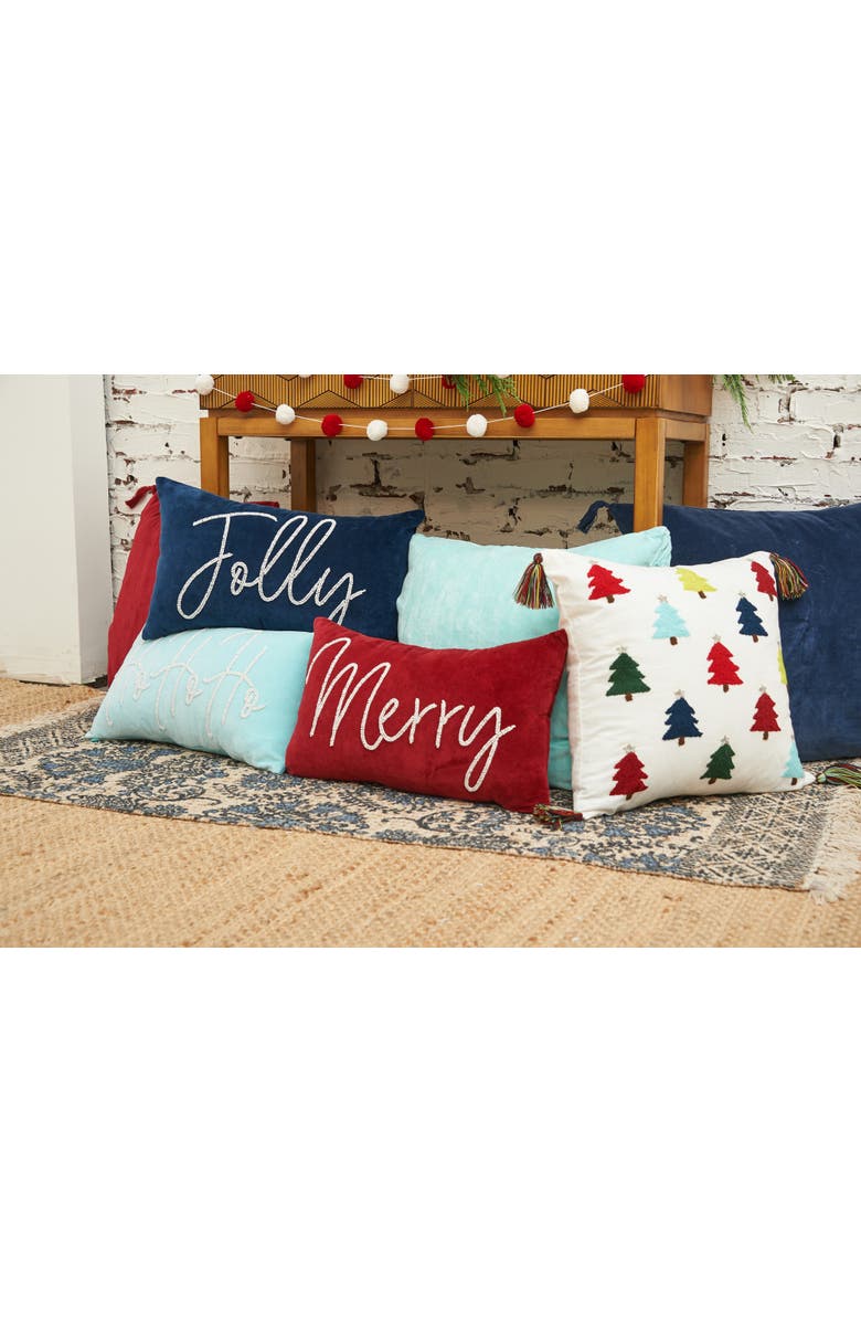 carol & frank 48" Ruby & White Pompom Garland, Alternate, color, Red