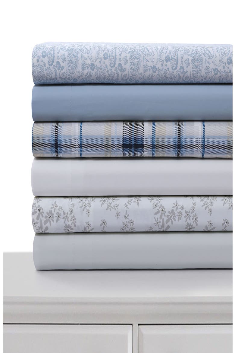 300 Thread Count Cotton Percale Sheet Set, Alternate, color, SOFT GREY