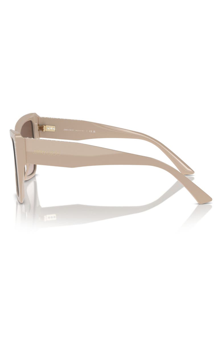 Jimmy Choo 54mm Butterfly Sunglasses, Alternate, color, Beige