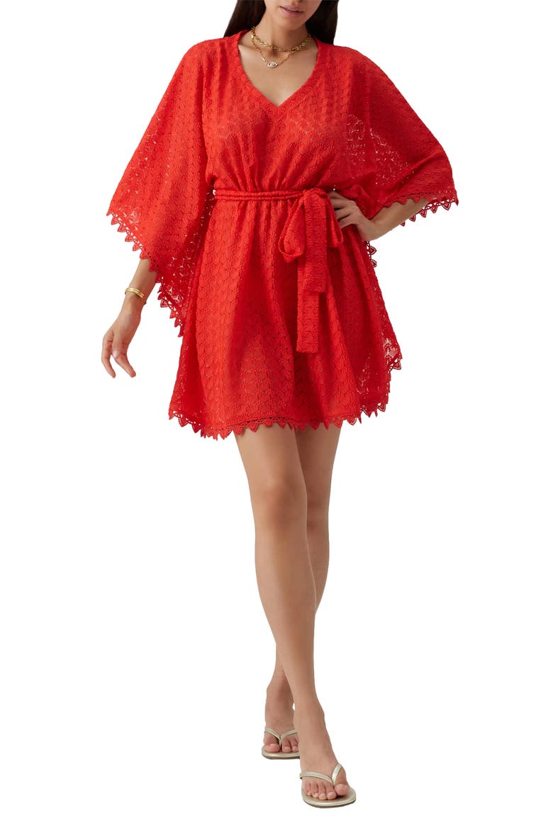 Petra Cover-Up Dress, Main, color, RED