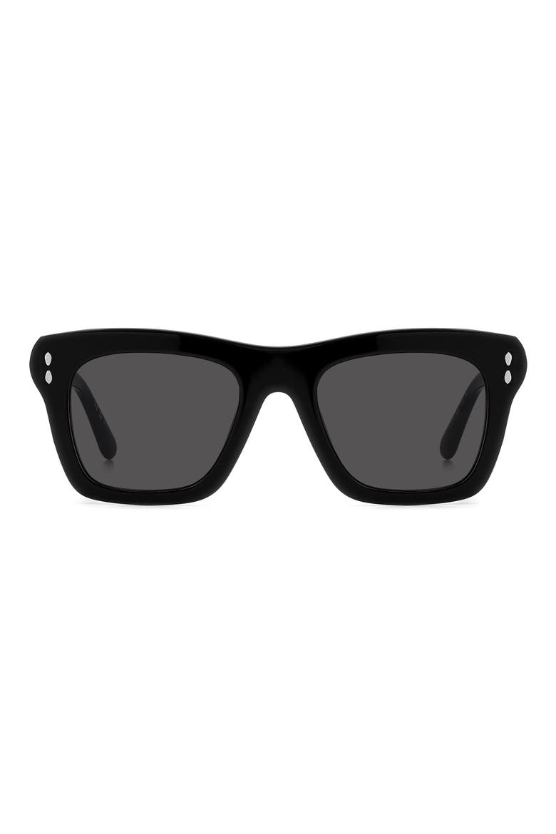 51mm Rectangular Sunglasses, Main, color, BLACK/ GREY