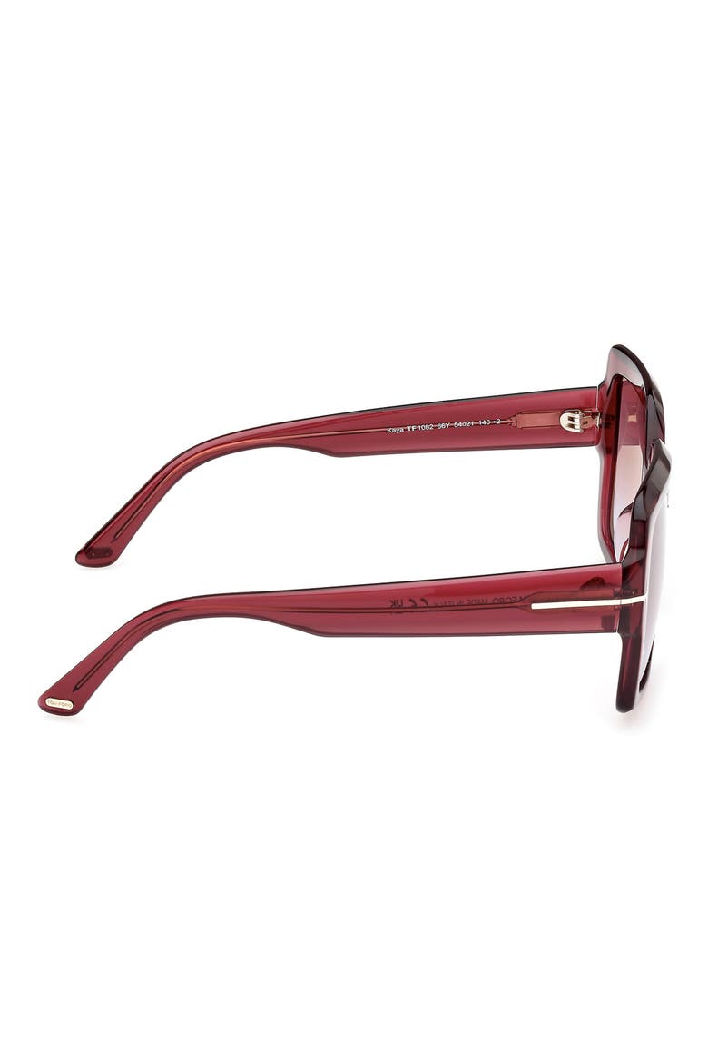 Kaya 54mm Square Sunglasses, Alternate, color, SHINY WINE / VIOLET