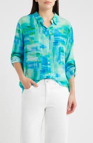 APNY Print Button-Up Shirt