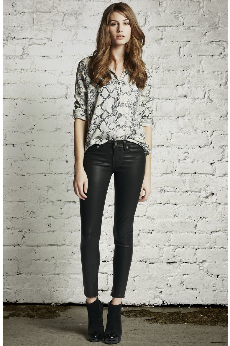 Denim 'Verdugo' Ankle Coated Skinny Jeans, Alternate, color, BLACK SILK