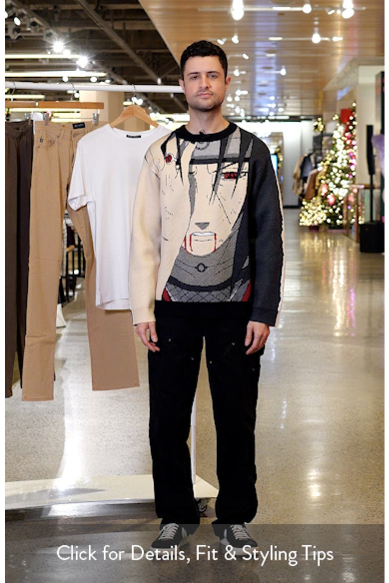 Mangekyo Meltdown Jacquard Graphic Crewneck Sweater video
