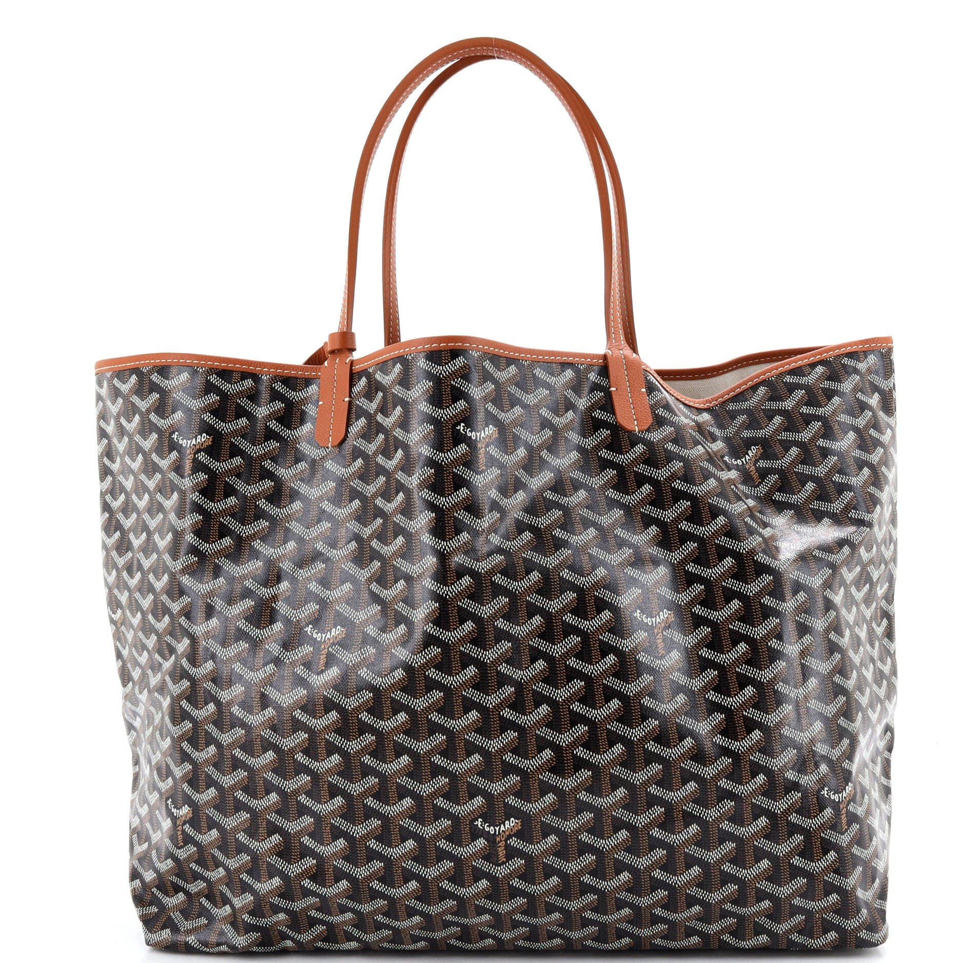 Pre-Owned Goyard Saint Louis Tote Coated Canvas GM, Alternate, color, Black