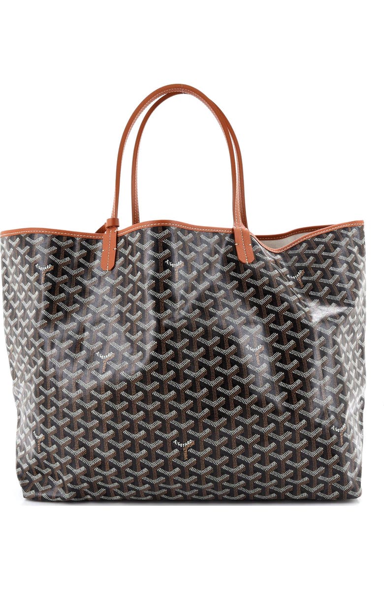 Pre-Owned Goyard Saint Louis Tote Coated Canvas GM, Alternate, color, Black