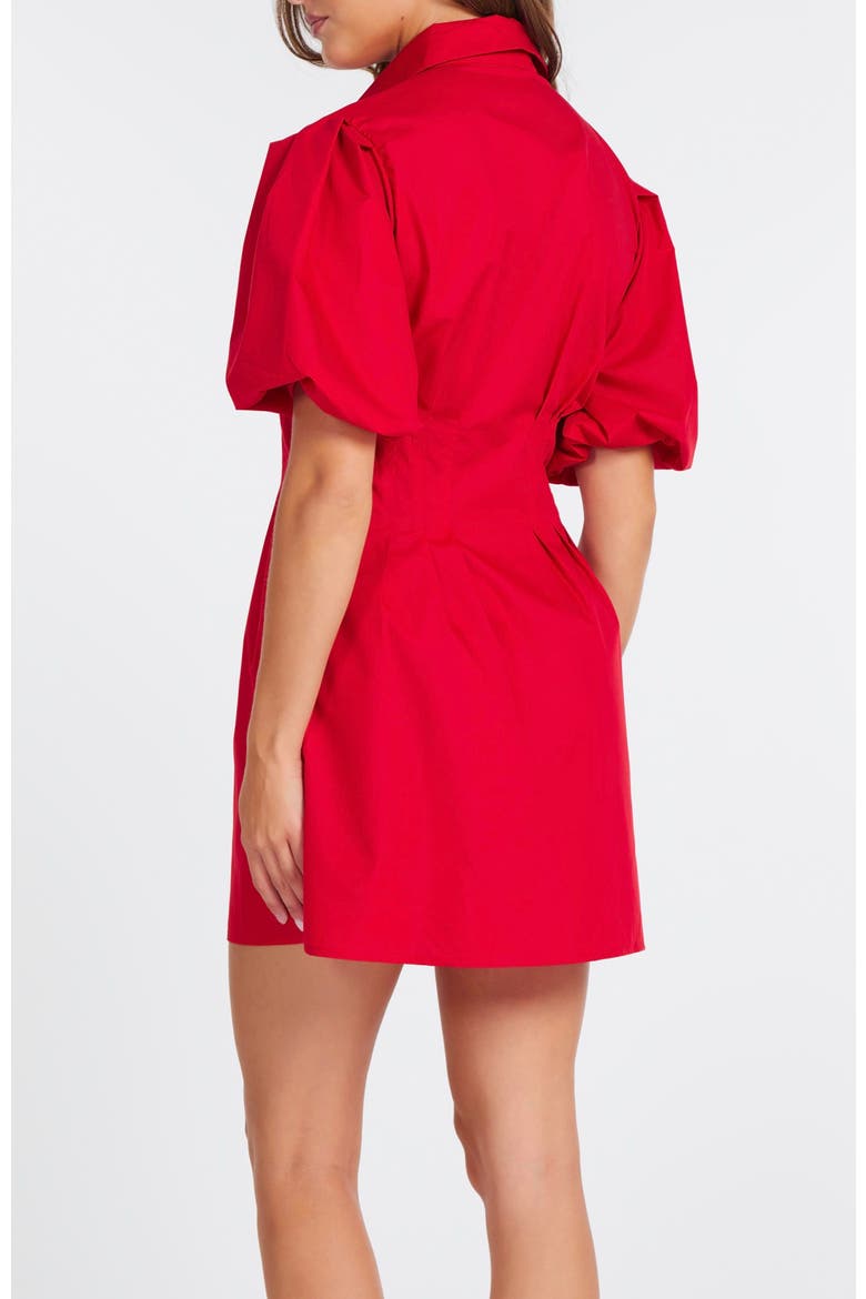 Jacqueline Bubble Sleeve Dress, Alternate, color, Cherry