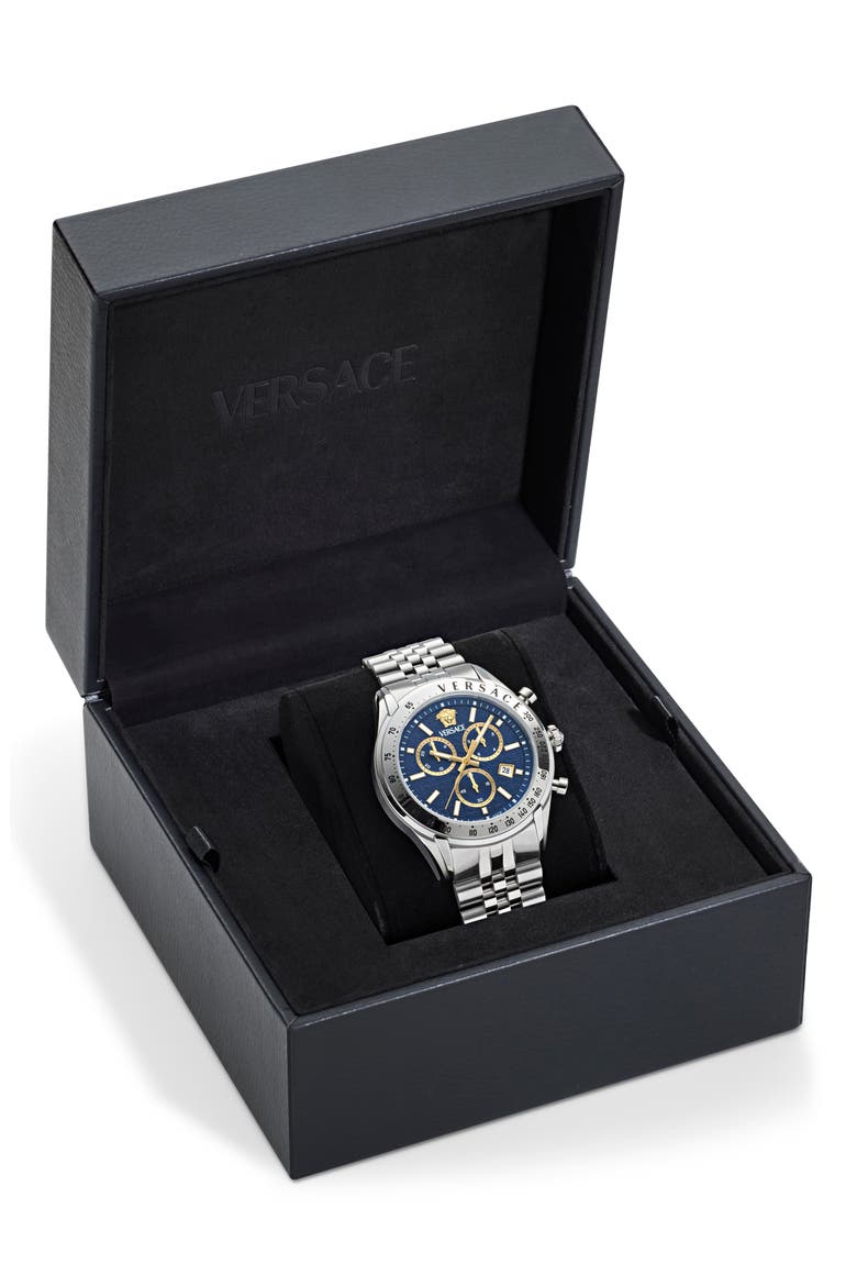 Master Chronograph Bracelet Watch, 44mm, Alternate, color, IP TWO TONE GREEN