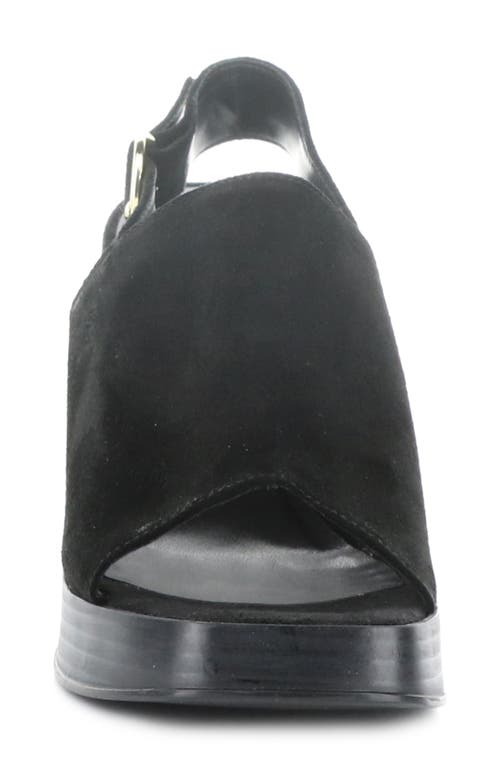Bos. & Co. Farin Slingback Platform Sandal In Black