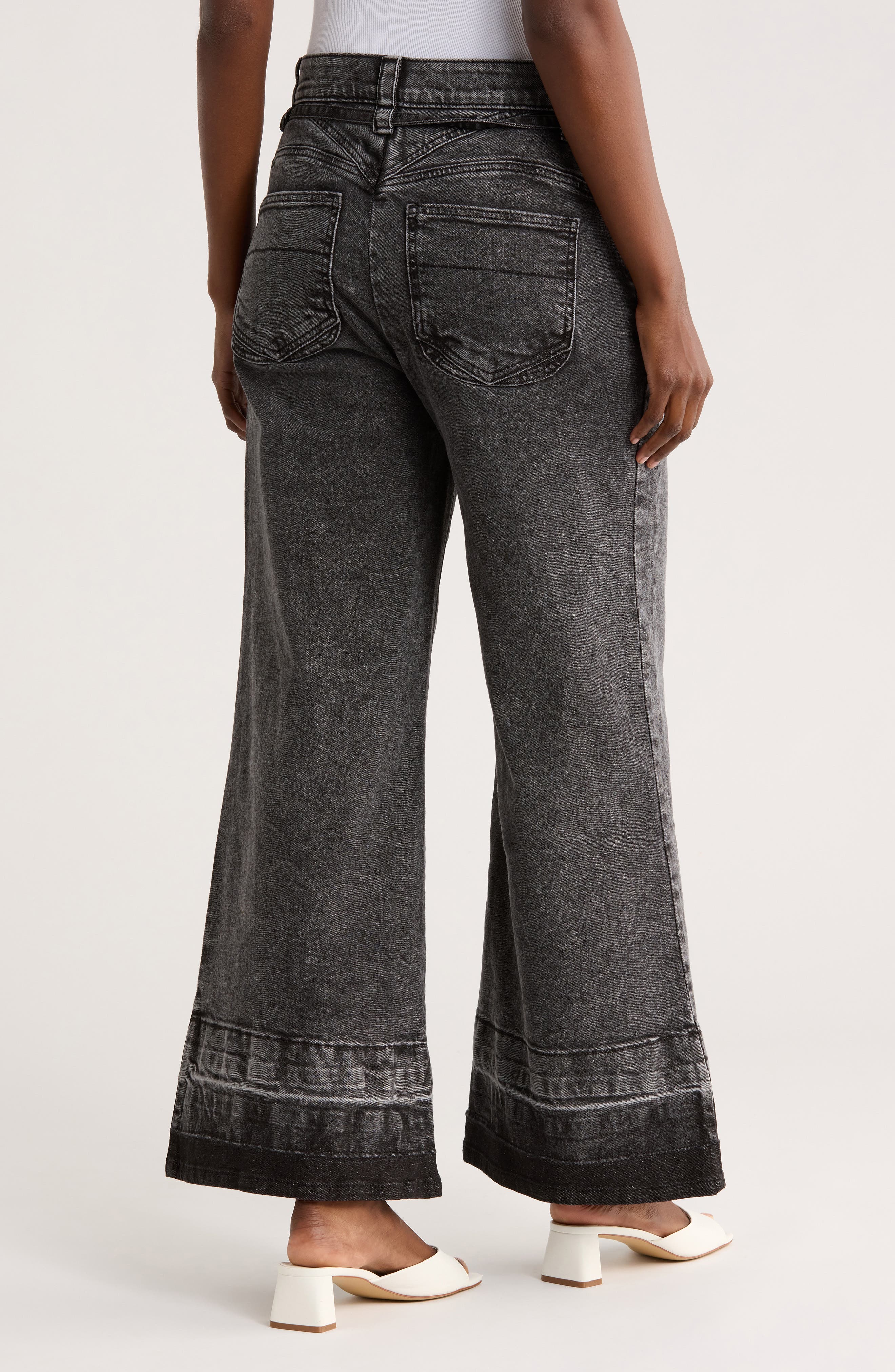 Tie Waist Wide Leg Jeans - image 2