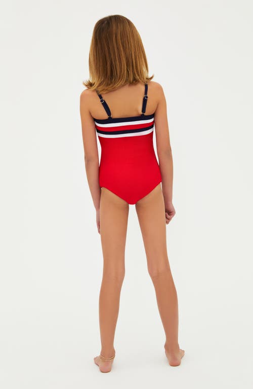 Beach Riot Kids' Little Jessa One-piece Swimsuit In Red