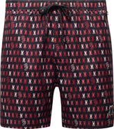 Psycho Bunny Ken Allover Print Swim Trunks