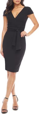 Dress the Population Dana Wrap Waist Cocktail Dress