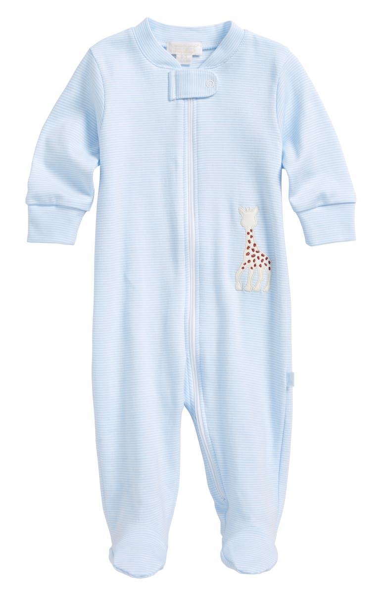 Kissy Kissy x Sophie la Girafe Stripe Footie, Main, color, Light Blue