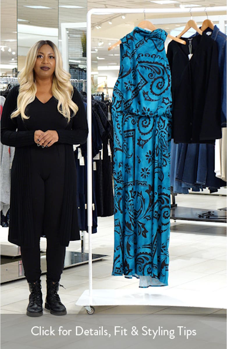 Elaine Print Sleeveless Maxi Dress, sales video thumbnail