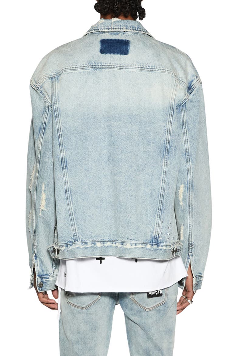 Oh G Oversized Jean Jacket, Alternate, color, DENIM