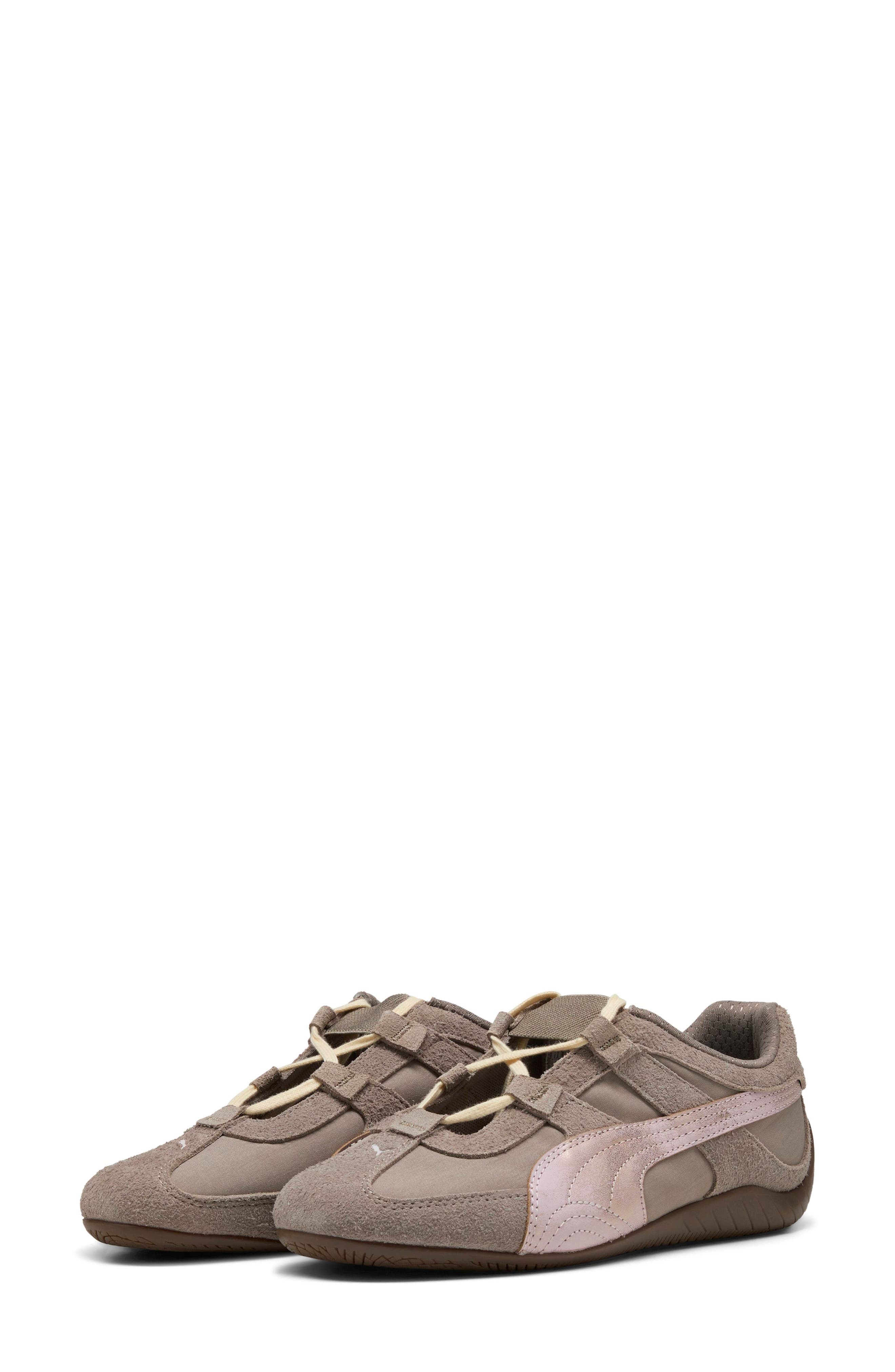 Speedcat Go Brushed Luxe Sneaker, Main, color, MOUSE GRAY/ POWDER PINK