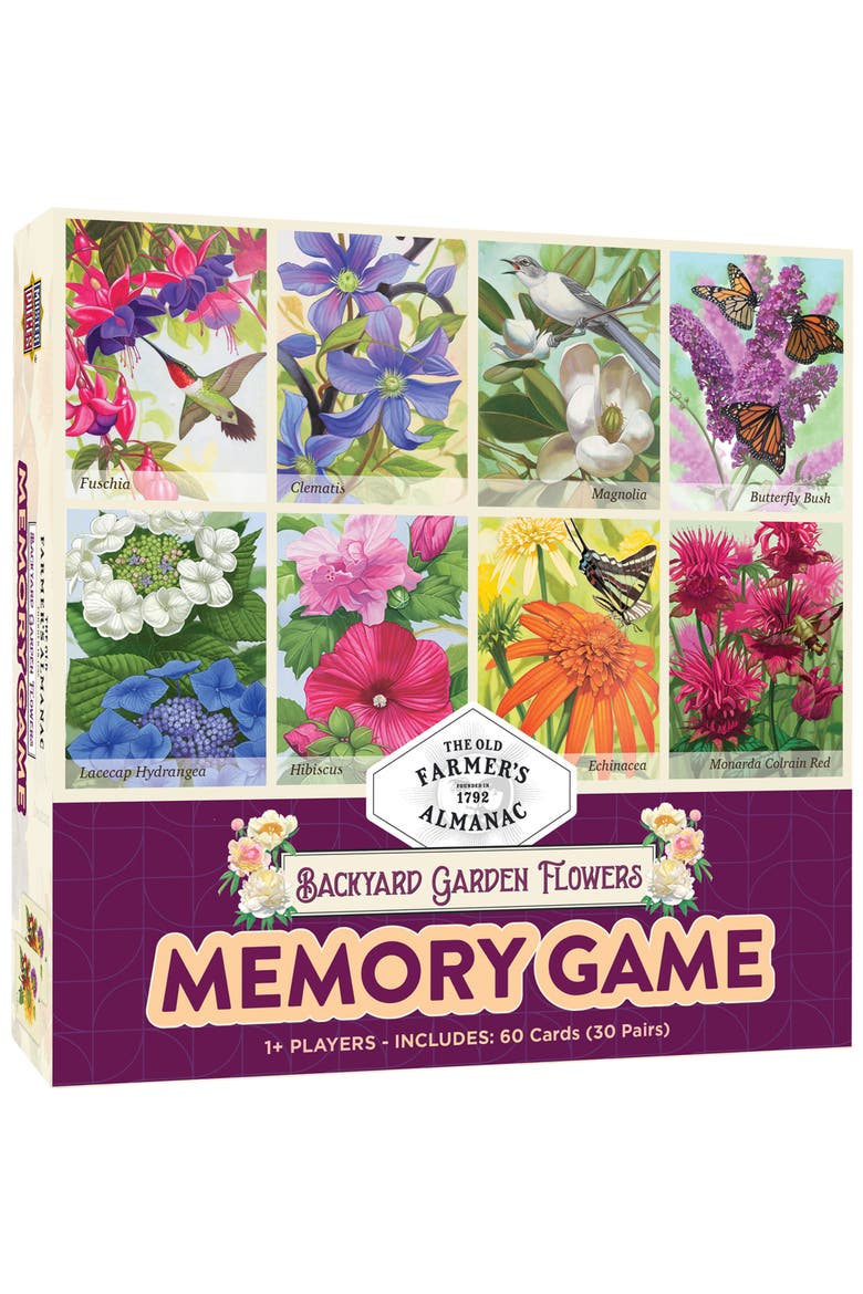 Backyard Garden Flowers Memory Game, Main, color, Multicolor
