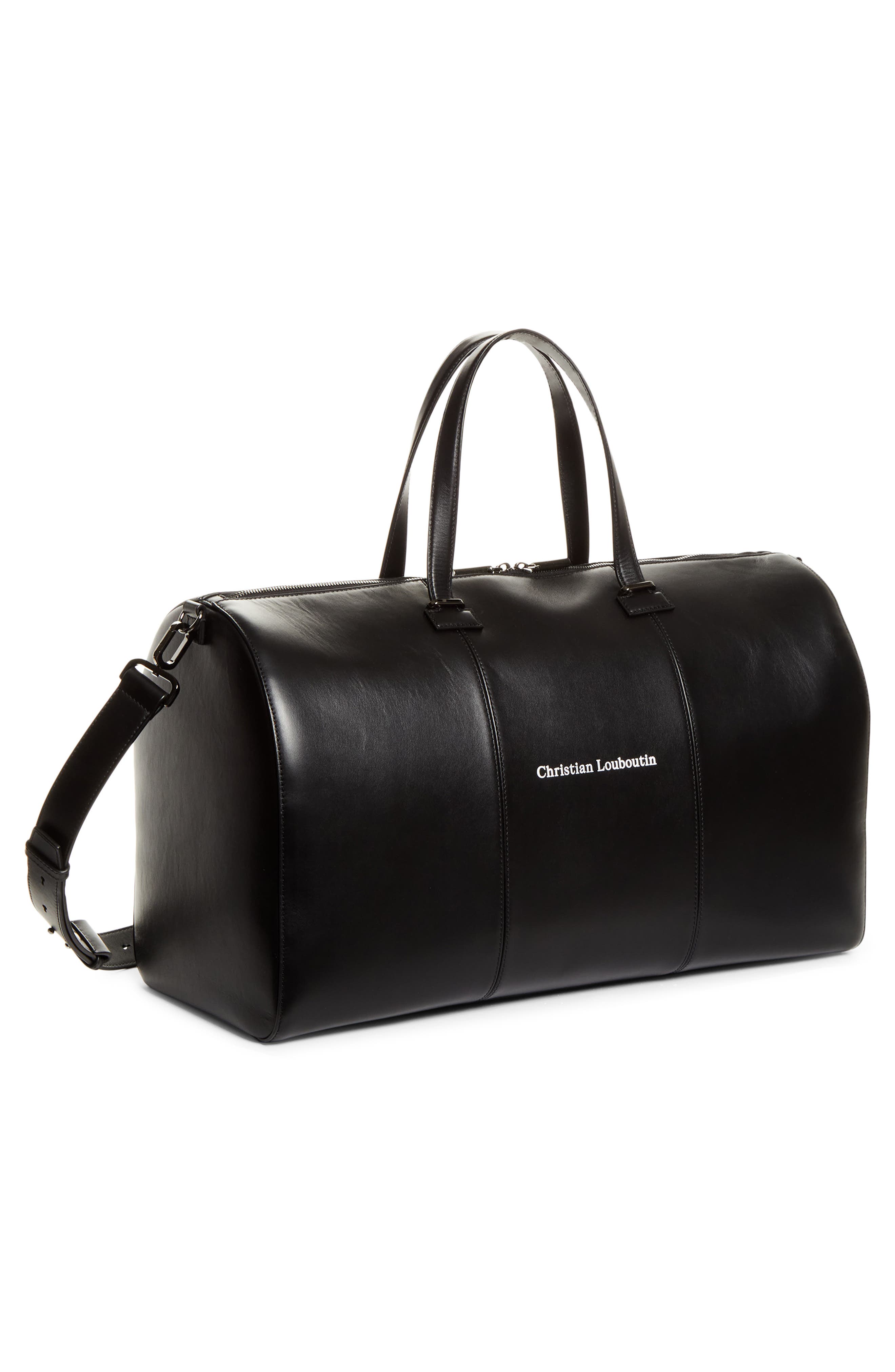 Tactical Leather Duffle Bag, Alternate, color, BK01 - BLACK