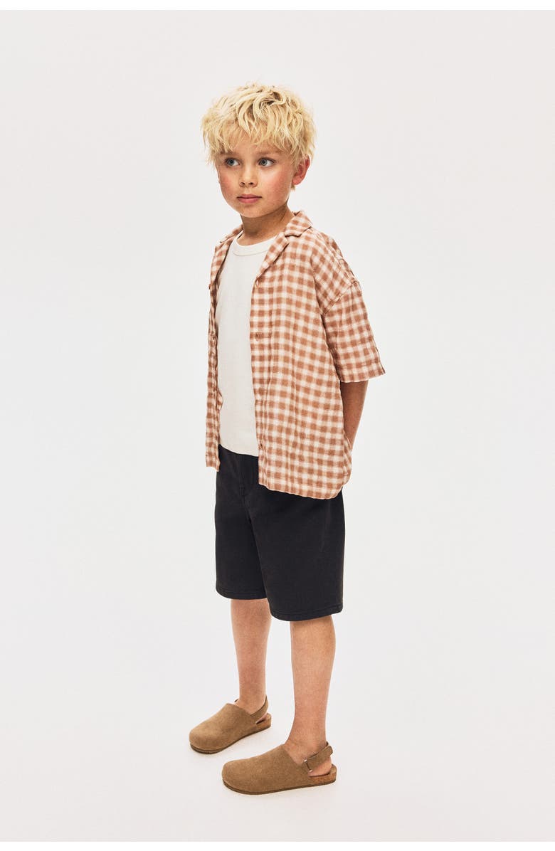 H&M Twill shorts, Alternate, color, Black