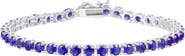 Donatello Gian Round Cut Tanzanite Tennis Bracelet