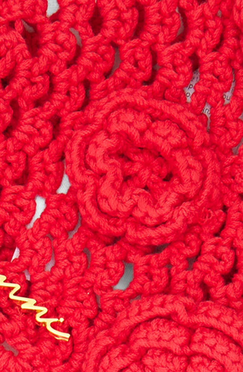 Ganni Crochet Head Scarf, Alternate, color, Goji Berry