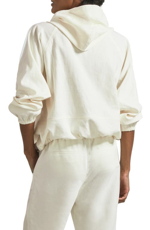 Reiss Atelier Victoria Hooded Linen Blend Pullover In White