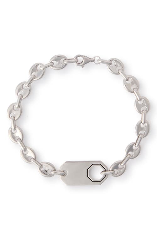 Off-white Hex Nut Dog Tag Mariner Link In Black/gunmetal