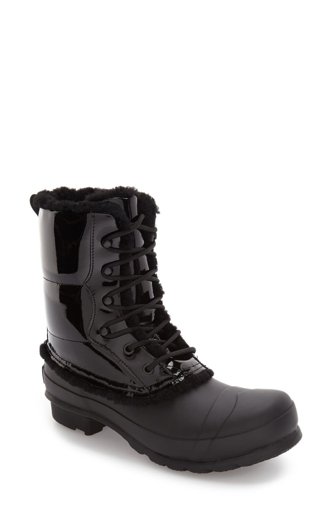 Hunter Original Genuine Shearling Lined Waterproof Boot, Main, color, 