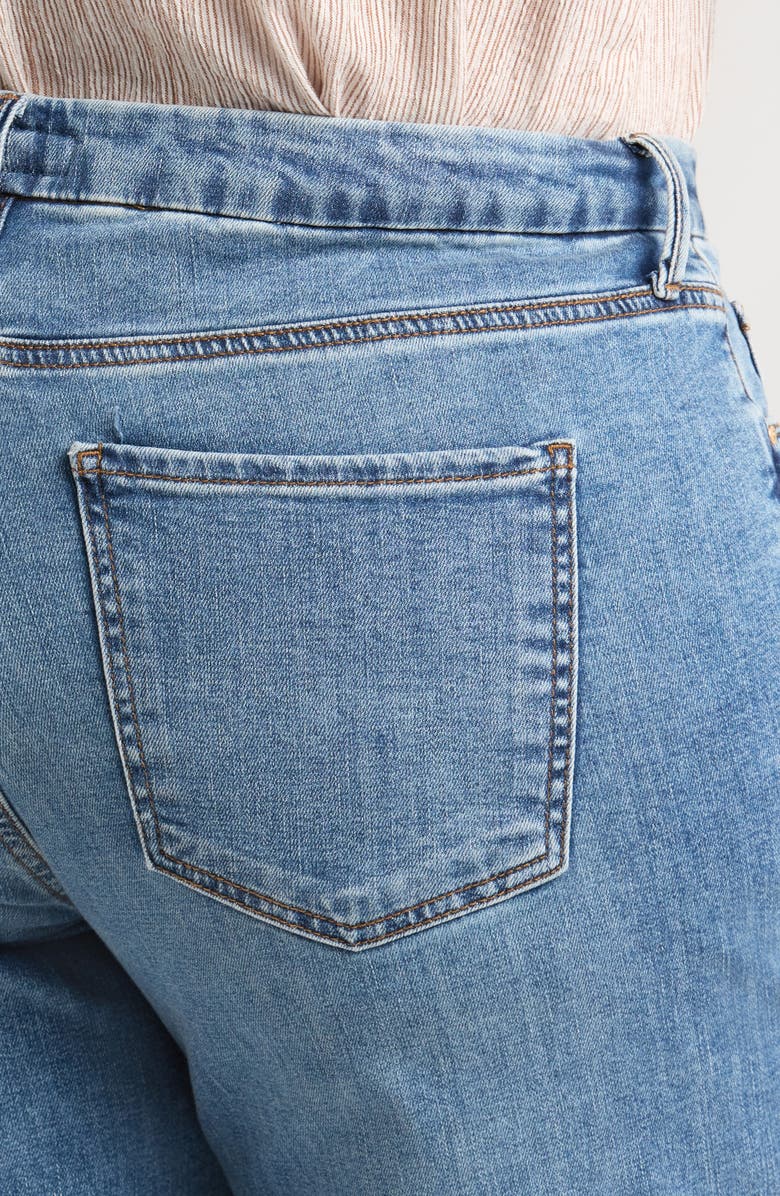 KUT from the Kloth Meg Fab Ab Raw Hem High Waist Wide Leg Jeans, Alternate, color, Optimism