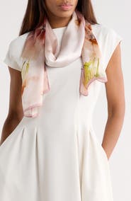 La Fiorentina Floral Print Silk Scarf