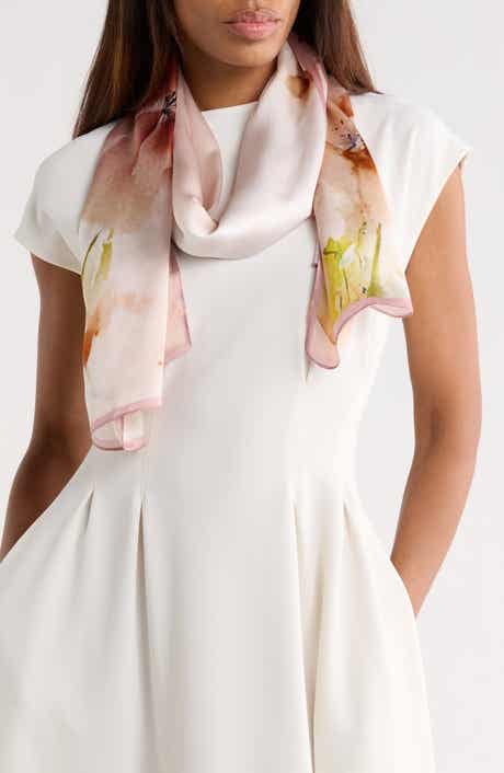 La Fiorentina Floral Print Silk Scarf