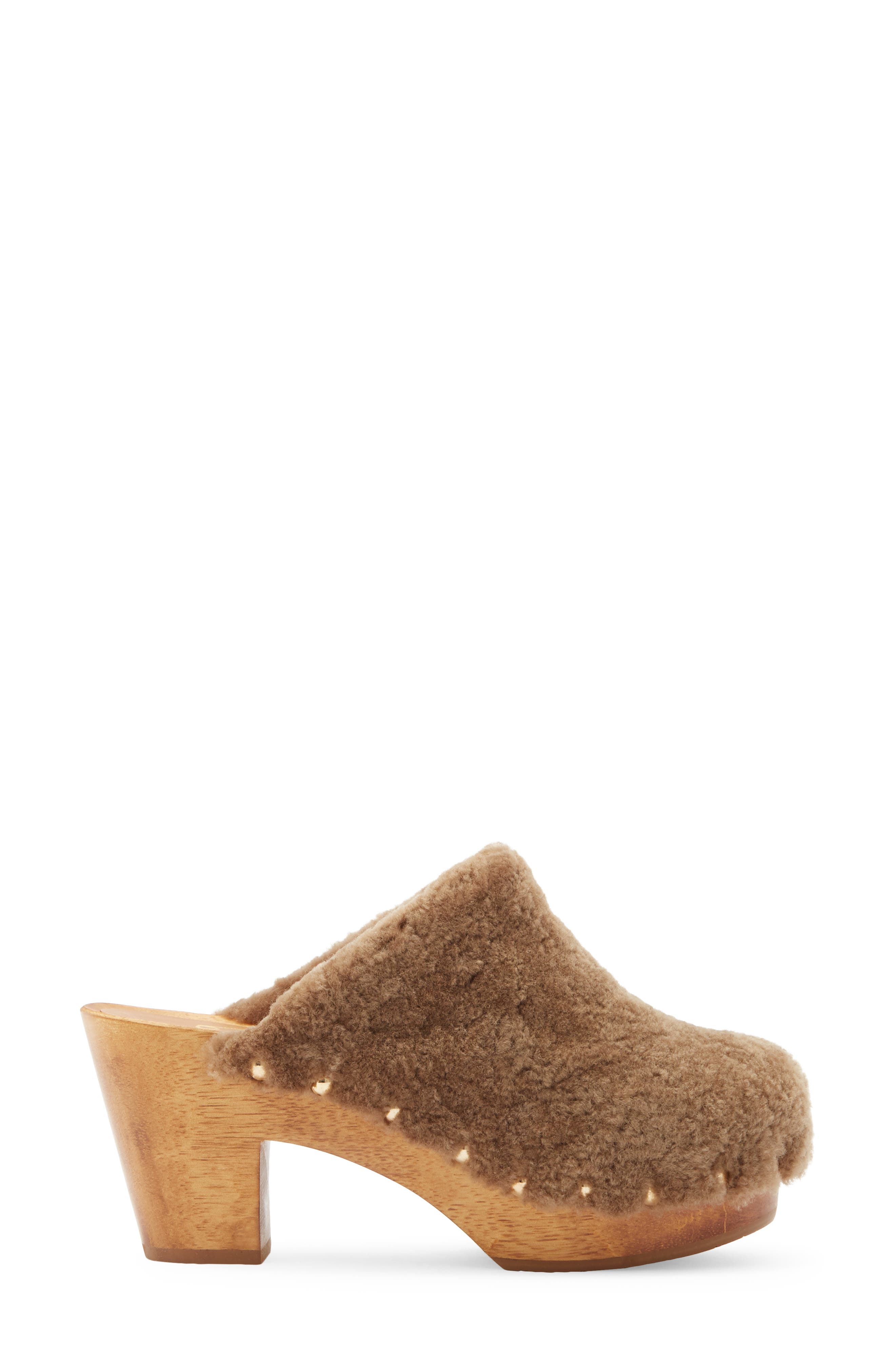 Beek Woodpecker Clog, Alternate, color, Bronze Shearling