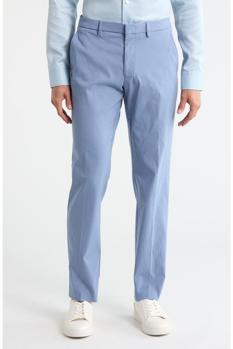 light blue dress slacks Relaxed Tapered Light Blue Dress Pant