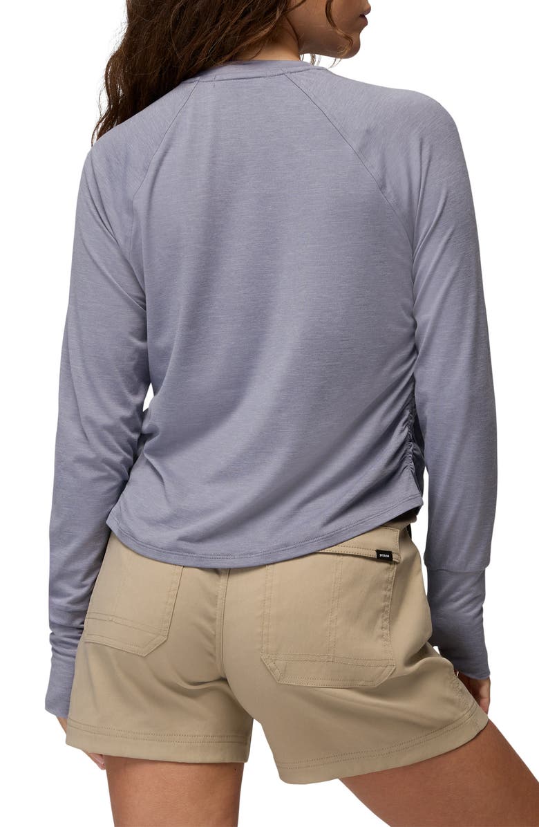 prAna Gathered Long Sleeve T-Shirt, Alternate, color, Taro