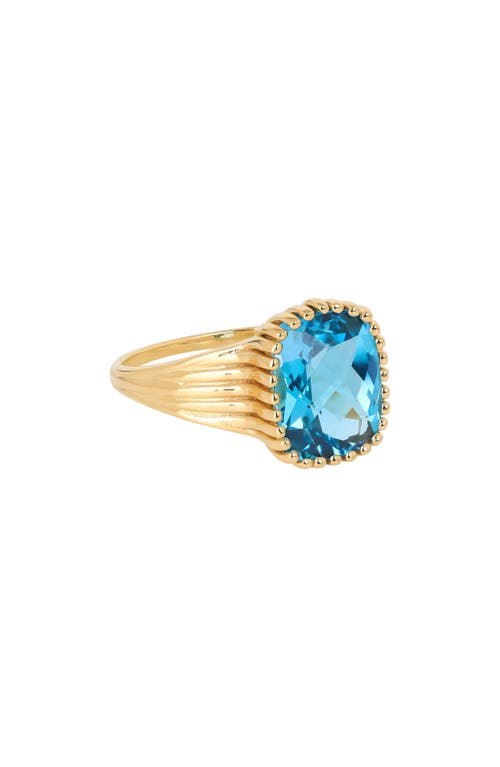 Ys Gems Swiss Blue Topaz Ring In Blue