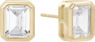 Shashi Emerald Cut Cubic Zirconia Stud Earrings