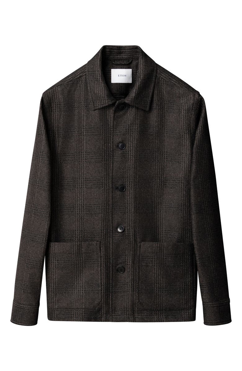 Eton Check Wool & Cashmere Jacket, Alternate, color, Dark Grey