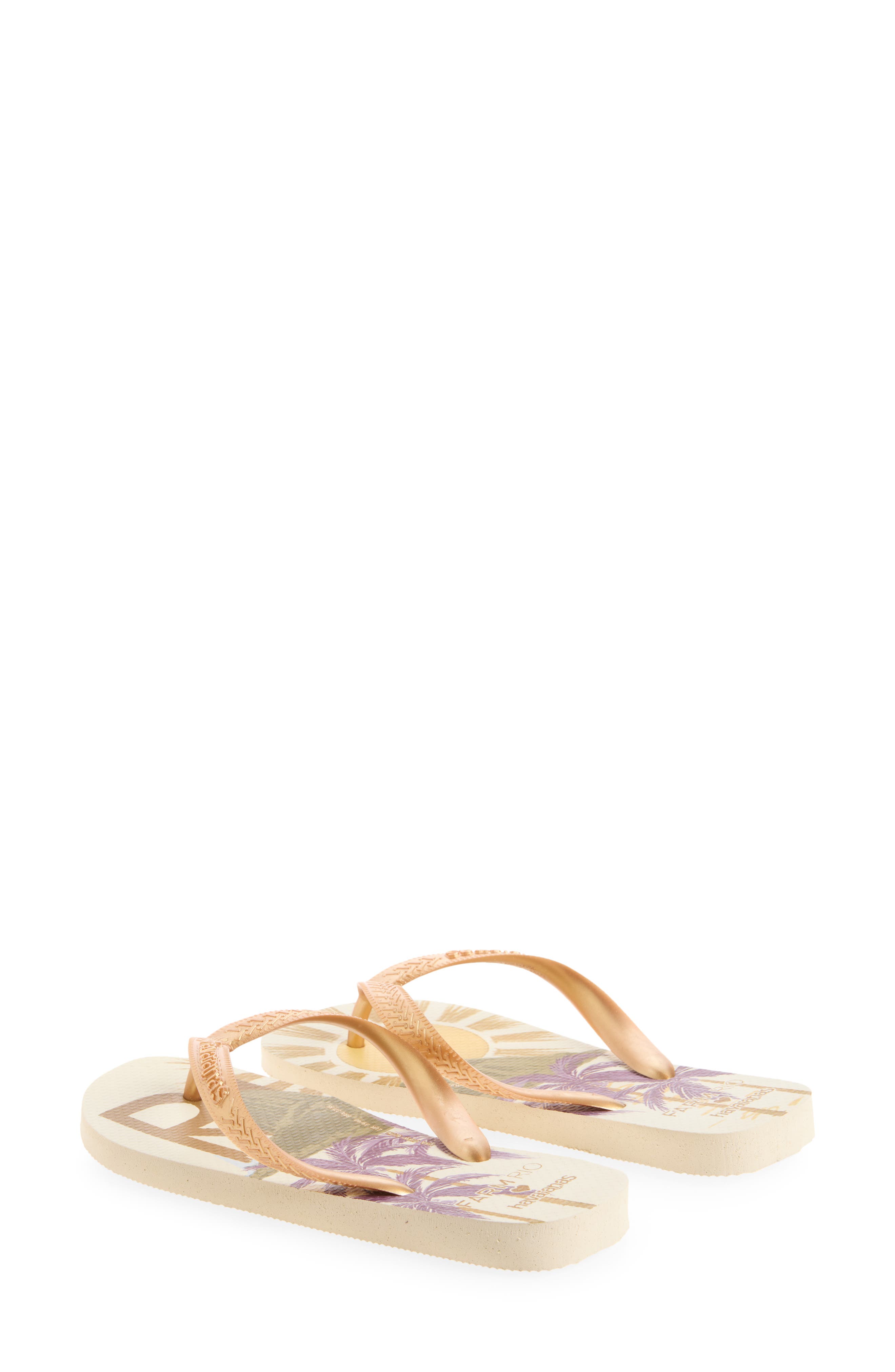 x FARM Rio Classic Flip Flop, Alternate, color, BEIGE STRAW