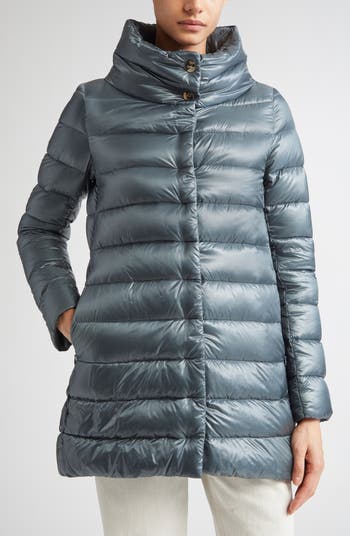 Herno Amelia Water Resistant High-Low Down Jacket | Nordstrom